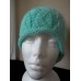 Hand knitted elegant lace pattern beanie/hat  mint green  eb-38845871